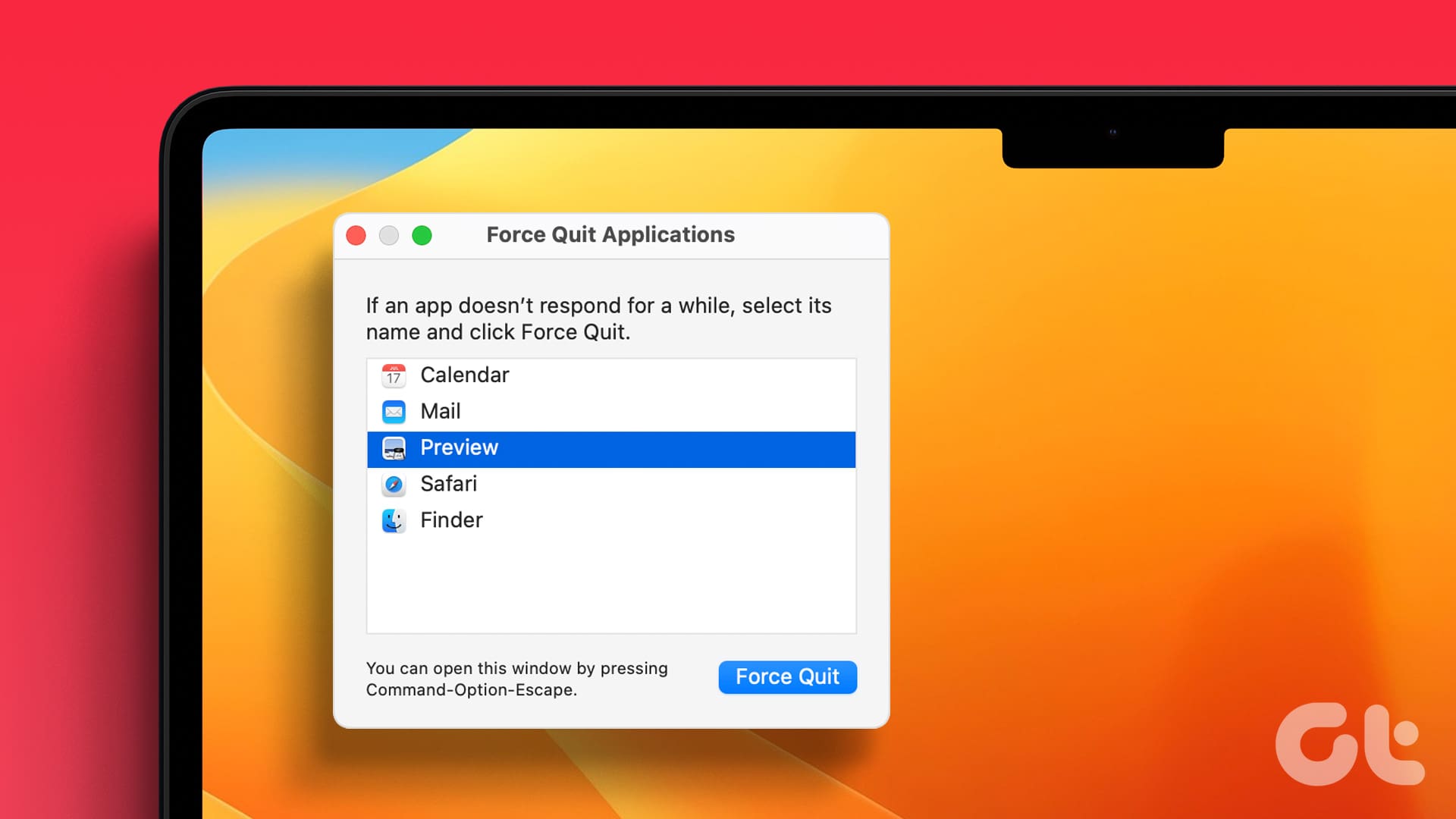 Force Quit on Mac