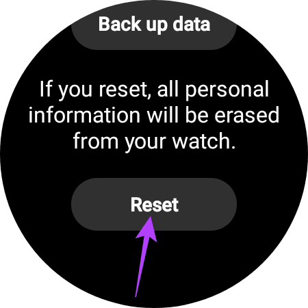 Reset settings