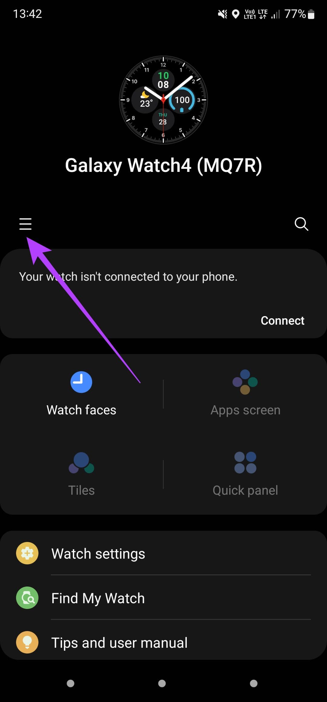 galaxy wearable app