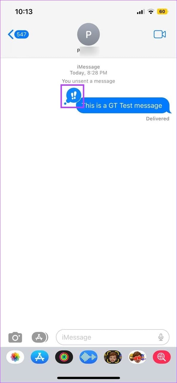 Tap on your previously sent Tapback