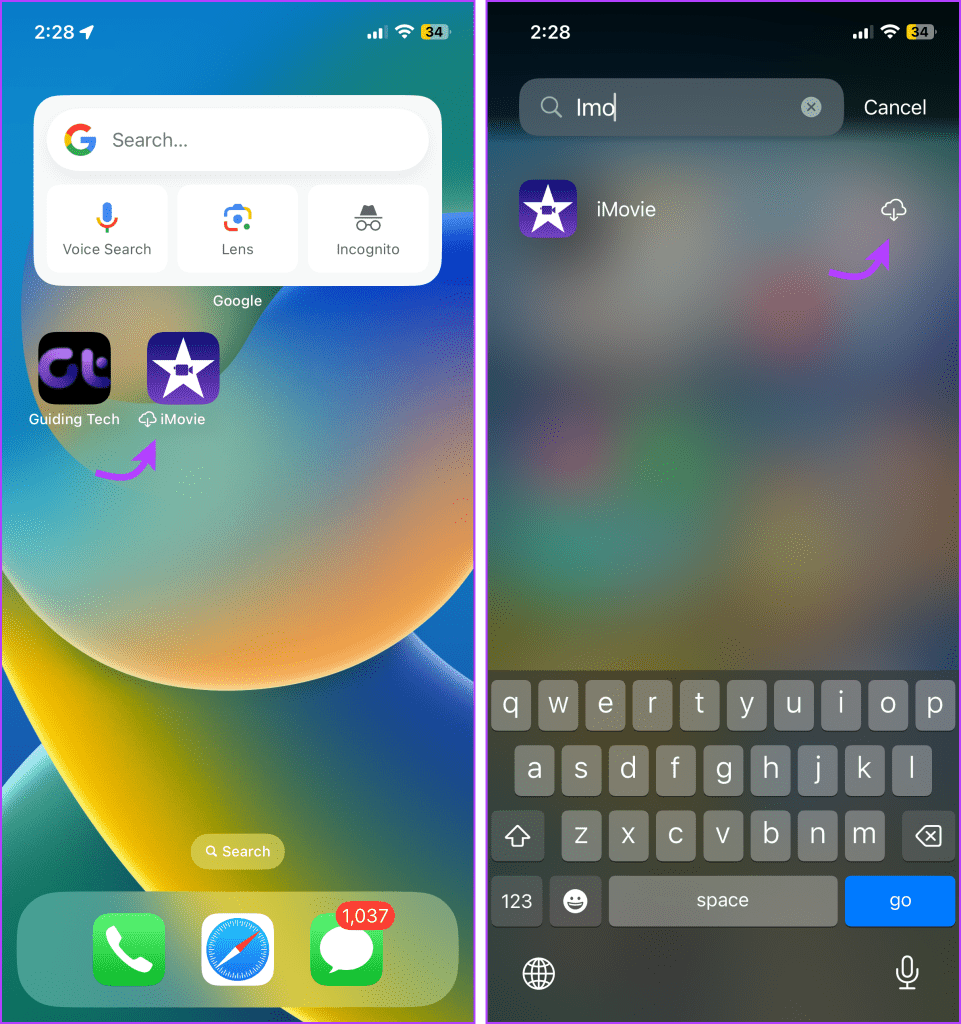 When you offload an app, it still stays on your iPhone