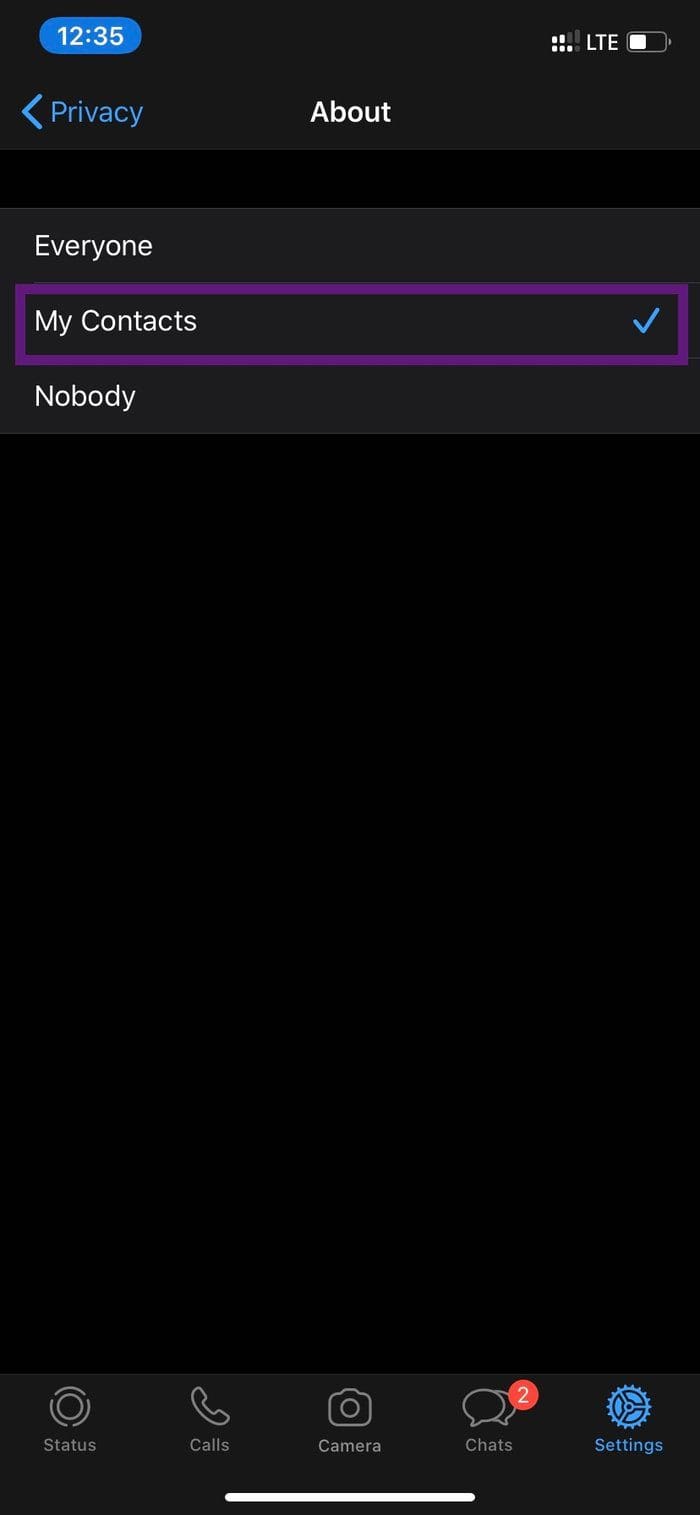 Whats App About My Contacts