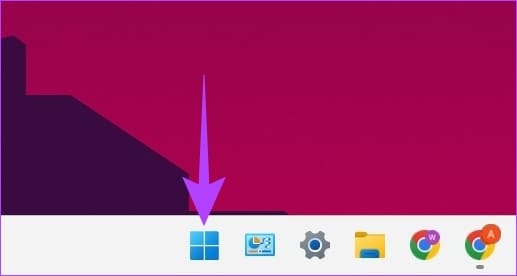 Click on the Windows icon