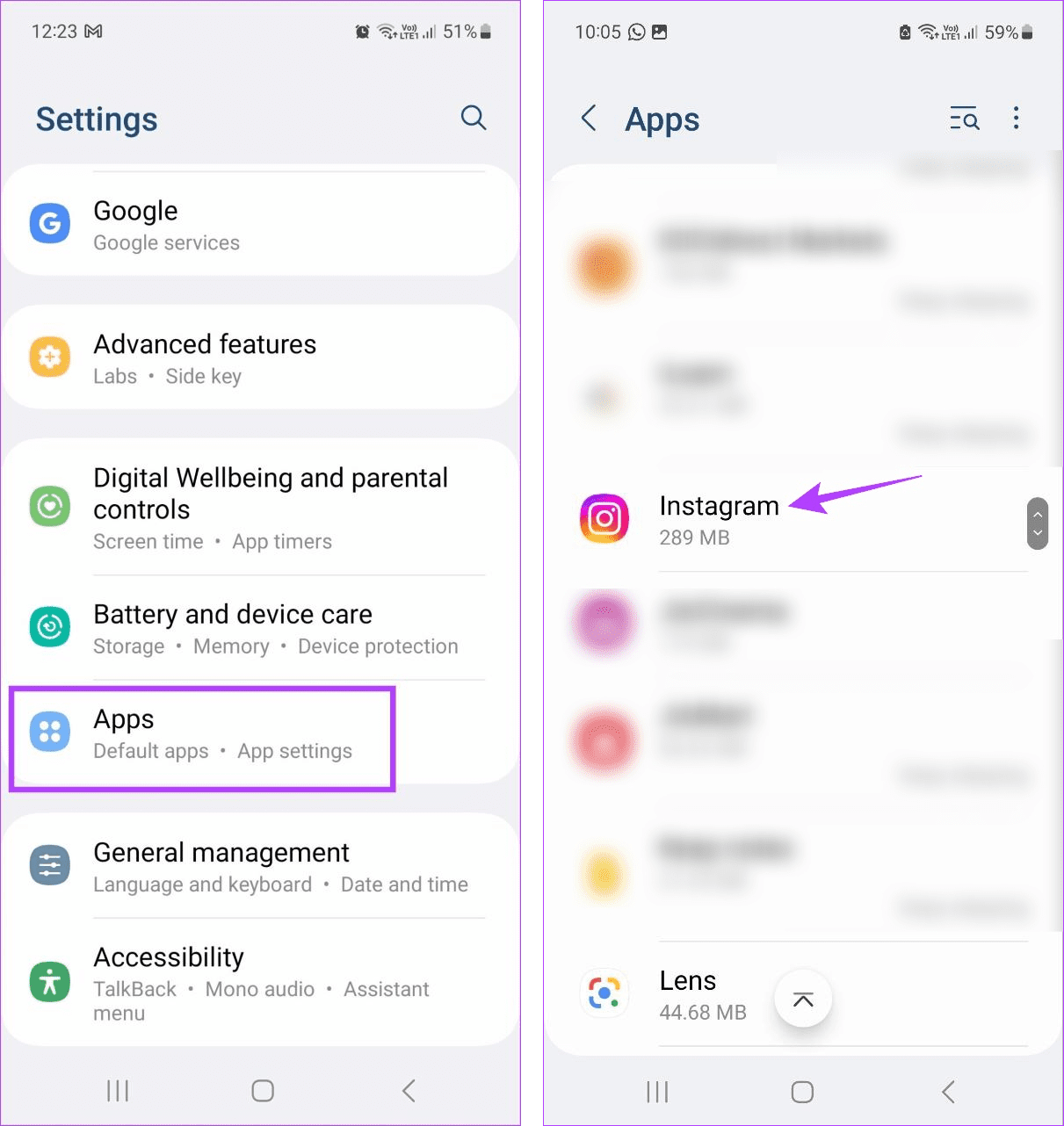 Open app settings