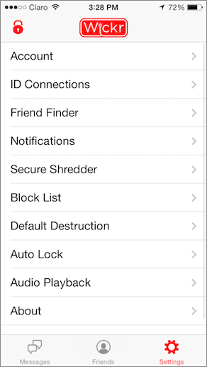 Wickr Options