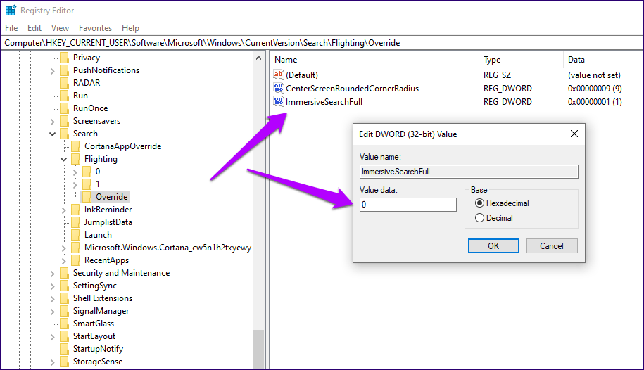 Windows 10 Immersive Search Enable 16