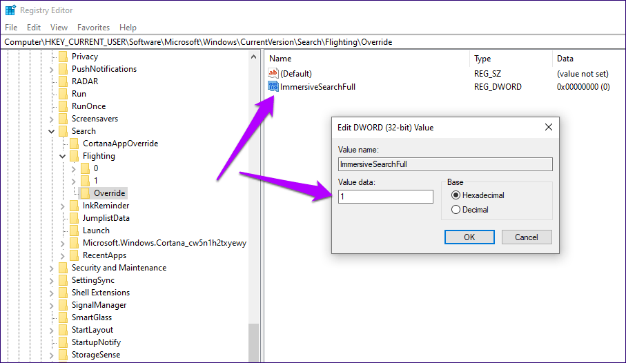 Windows 10 Immersive Search Enable 20