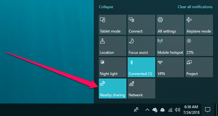 Windows 10 Nearby Sharing Doesnt Work 1