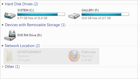 Windows Explorer Contents New