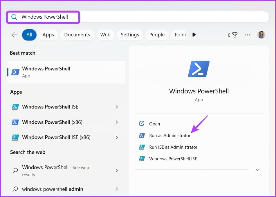 Running Windows PowerShell as admin