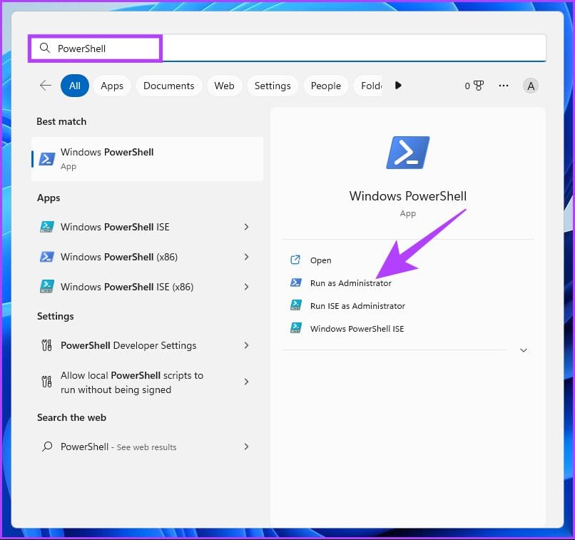 type PowerShell