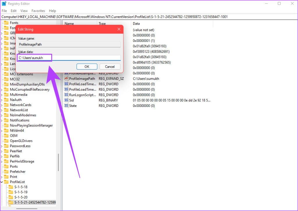 rename the user folder on Windows 11