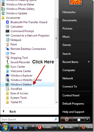 Windowssidebar