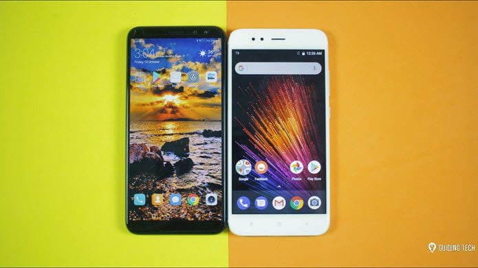 Xiaomi Mi A1 And Huawei Honor 9 Display