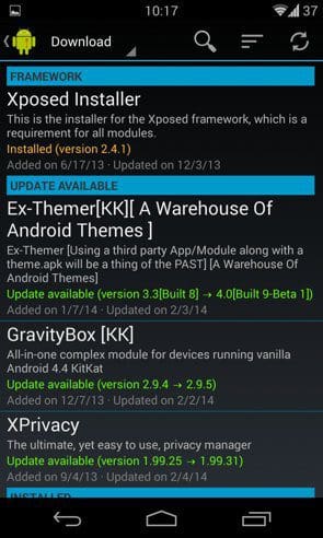 Xposed Download Modules