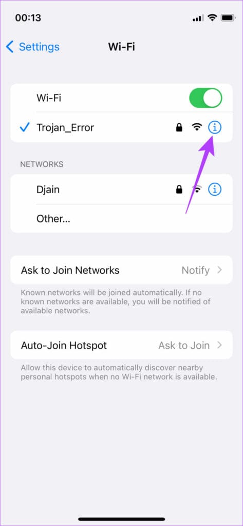 Wi-Fi settings