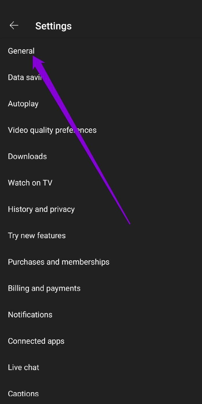 You Tube General Settings