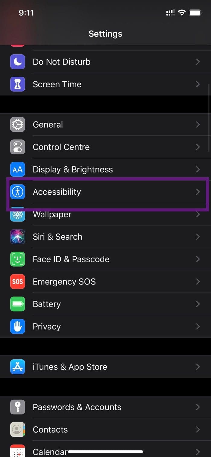 Accessibility iphone