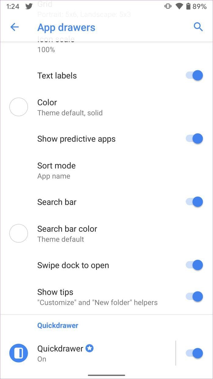 Action App Drawer