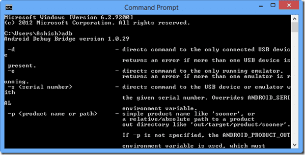 Adb Command Now Recognised