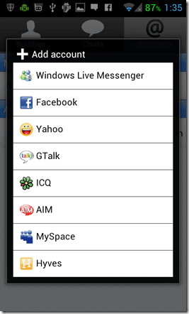 Add Account 1