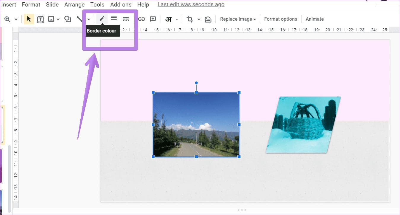 Add border around image in google slides 1