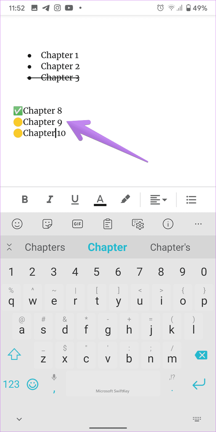 Add checkboxes in google docs 17