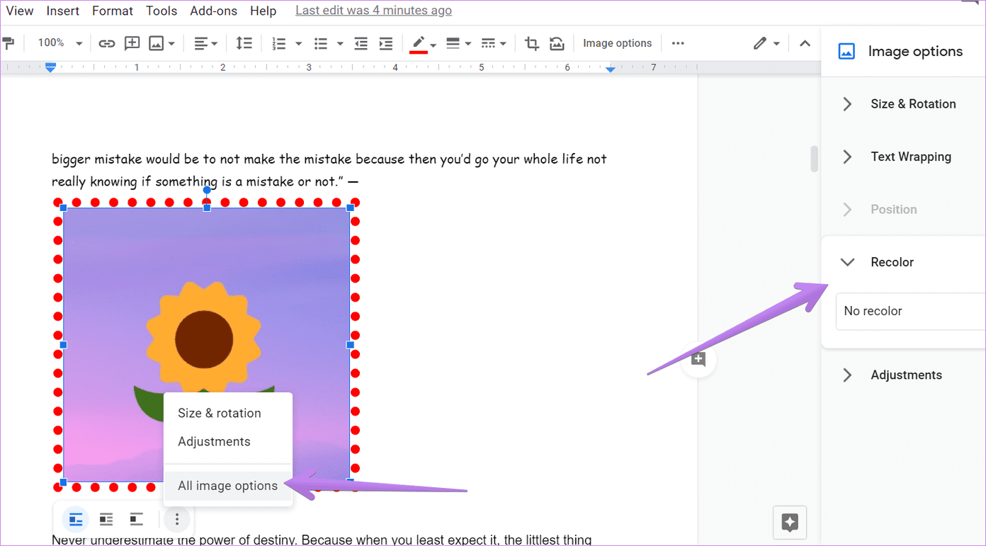 Add edit image in google docs 8