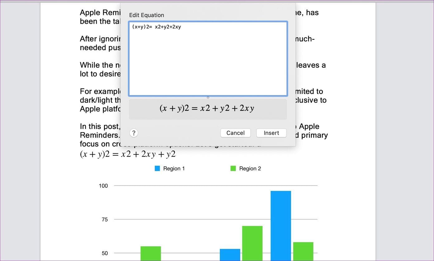 Add equations