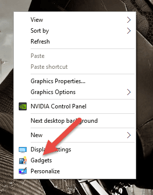 Add Gadgets