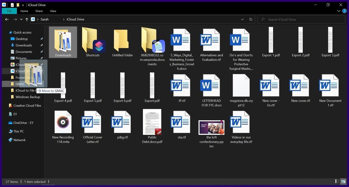 Add icloud to file explorer windows 10 step 11