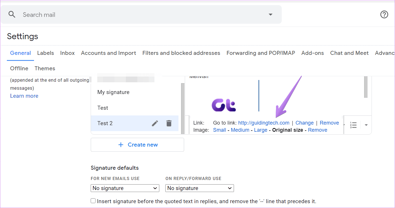 Add link in image to gmail signature 13