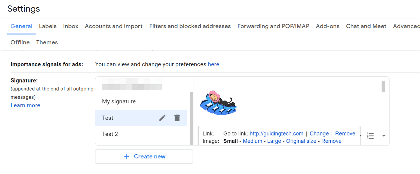 Add link in image to gmail signature 21