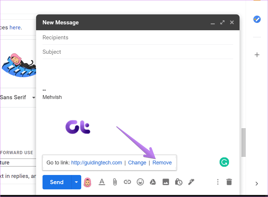 Add link in image to gmail signature 23
