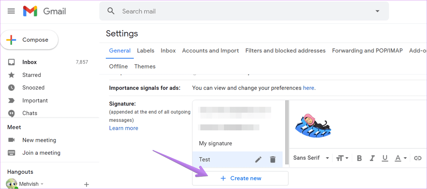 Add link in image to gmail signature 3