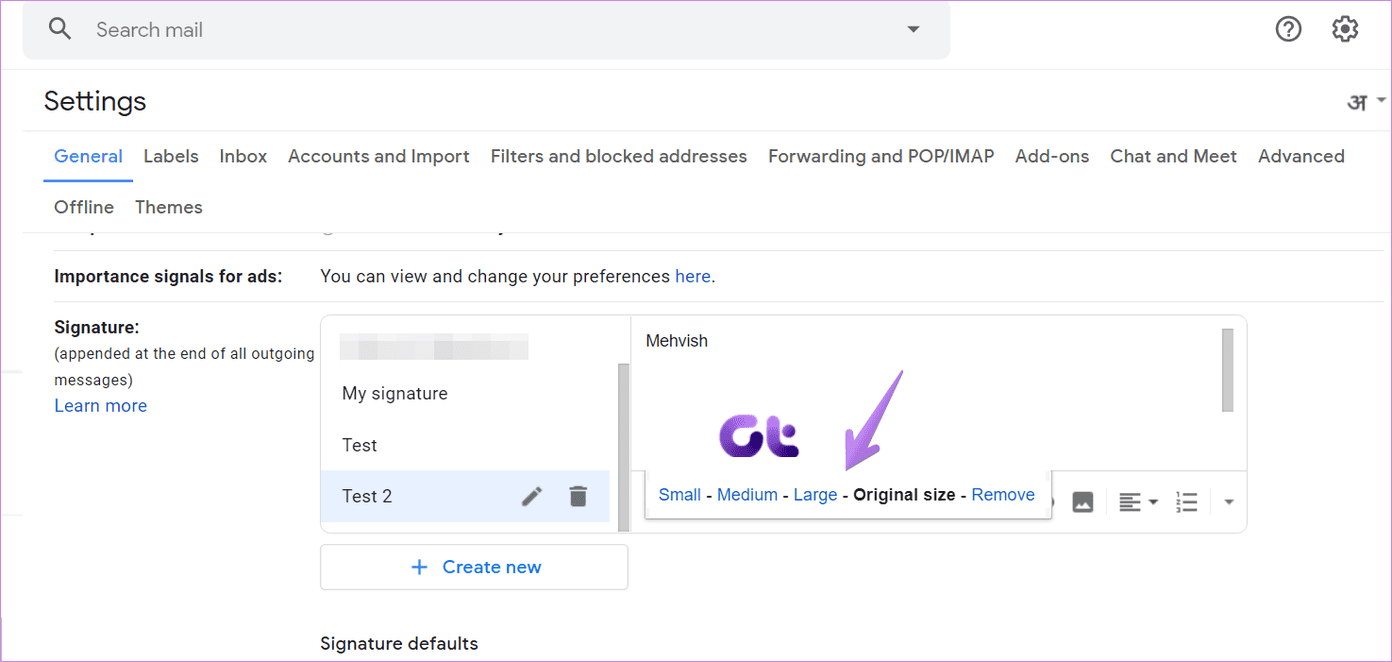 Add link in image to gmail signature 6