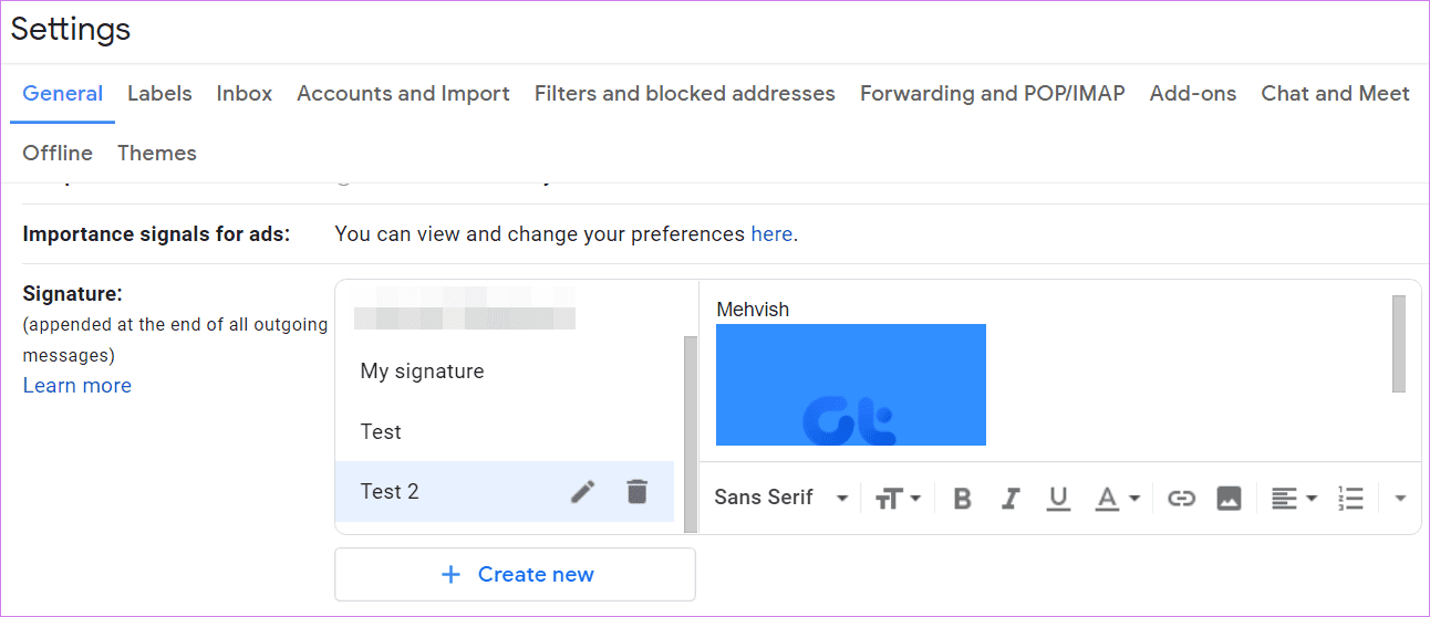 Add link in image to gmail signature 8