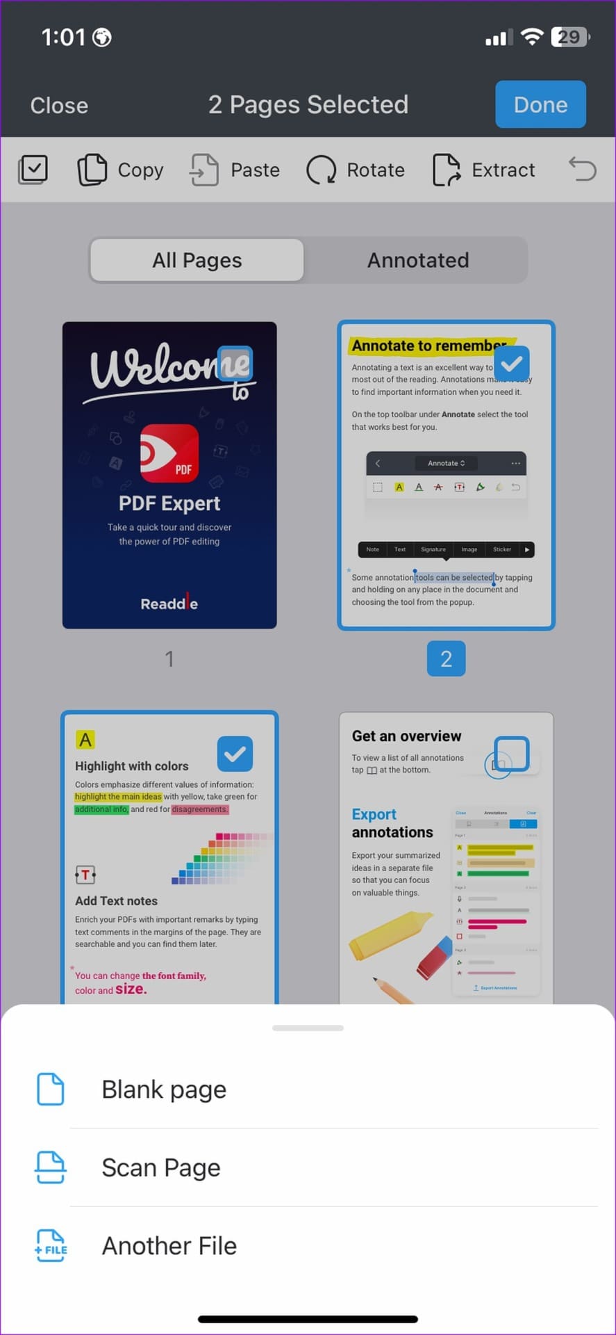 add pdf pages