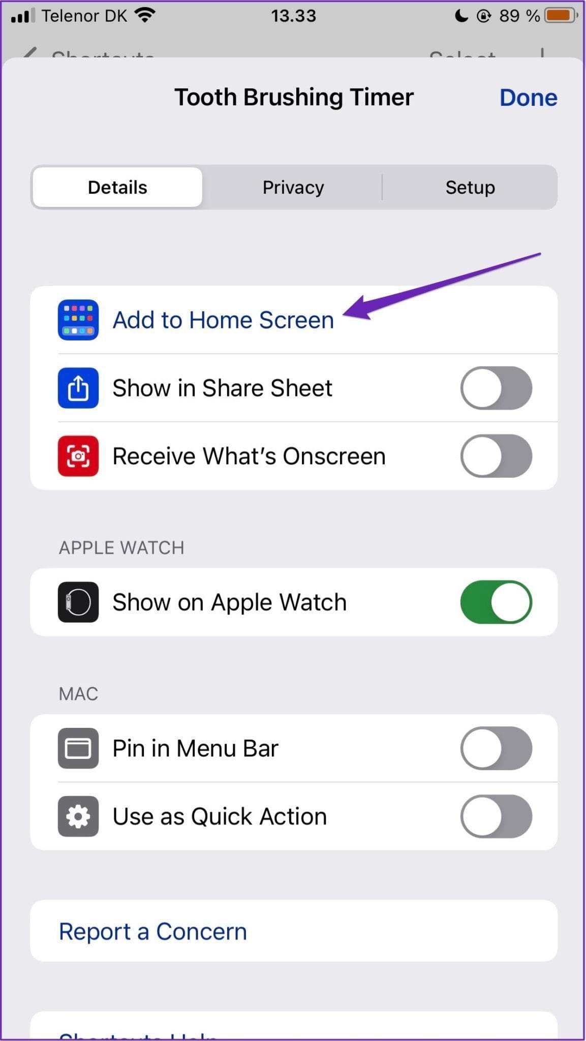 Add to home screen ios