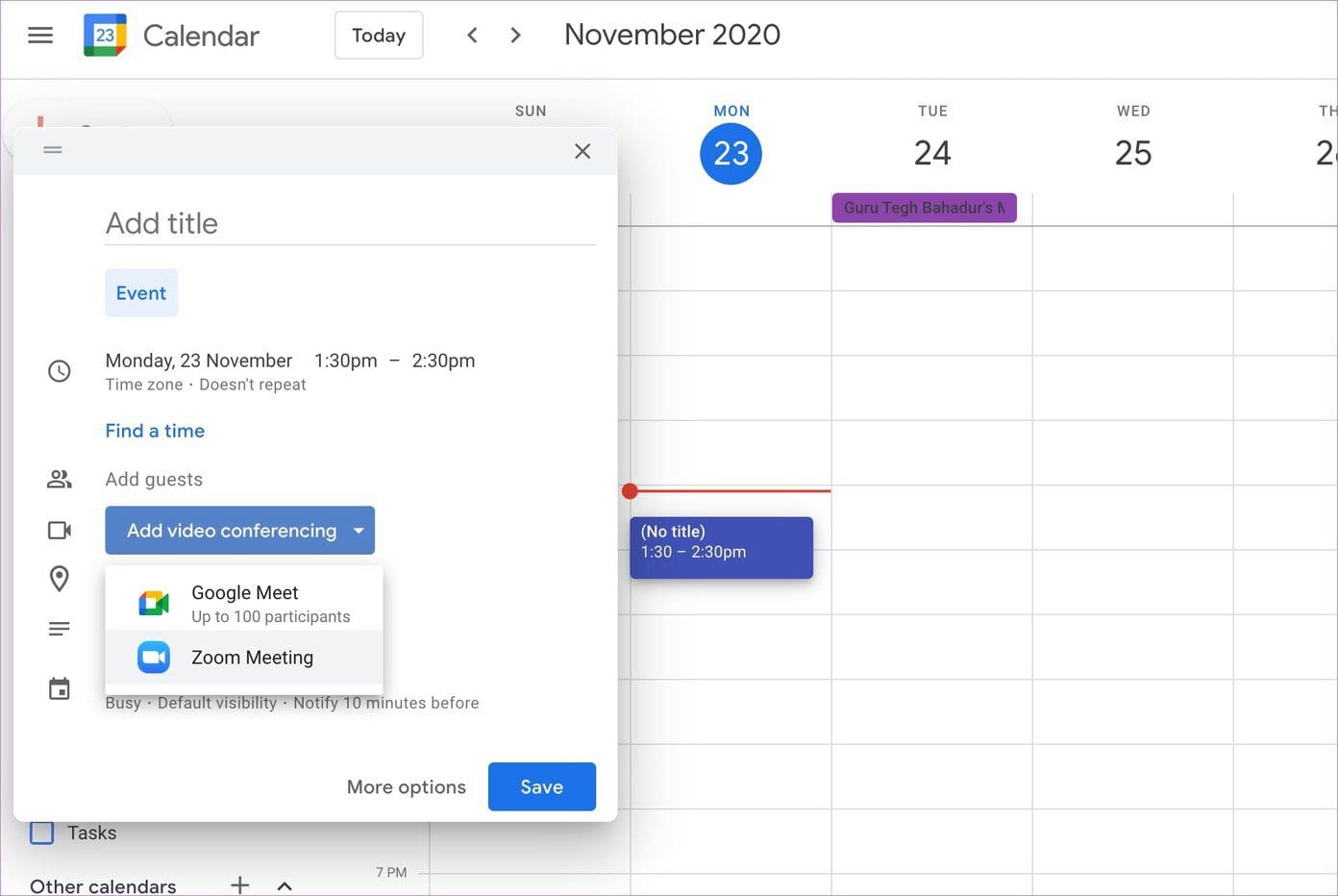 Add to zoom meeting