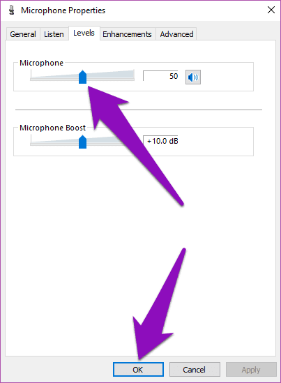 Adjust windows 10 microphone volume 11