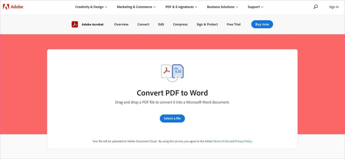 Adobe convert tool