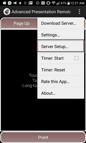 Advanced Presentation Remote Server Setup