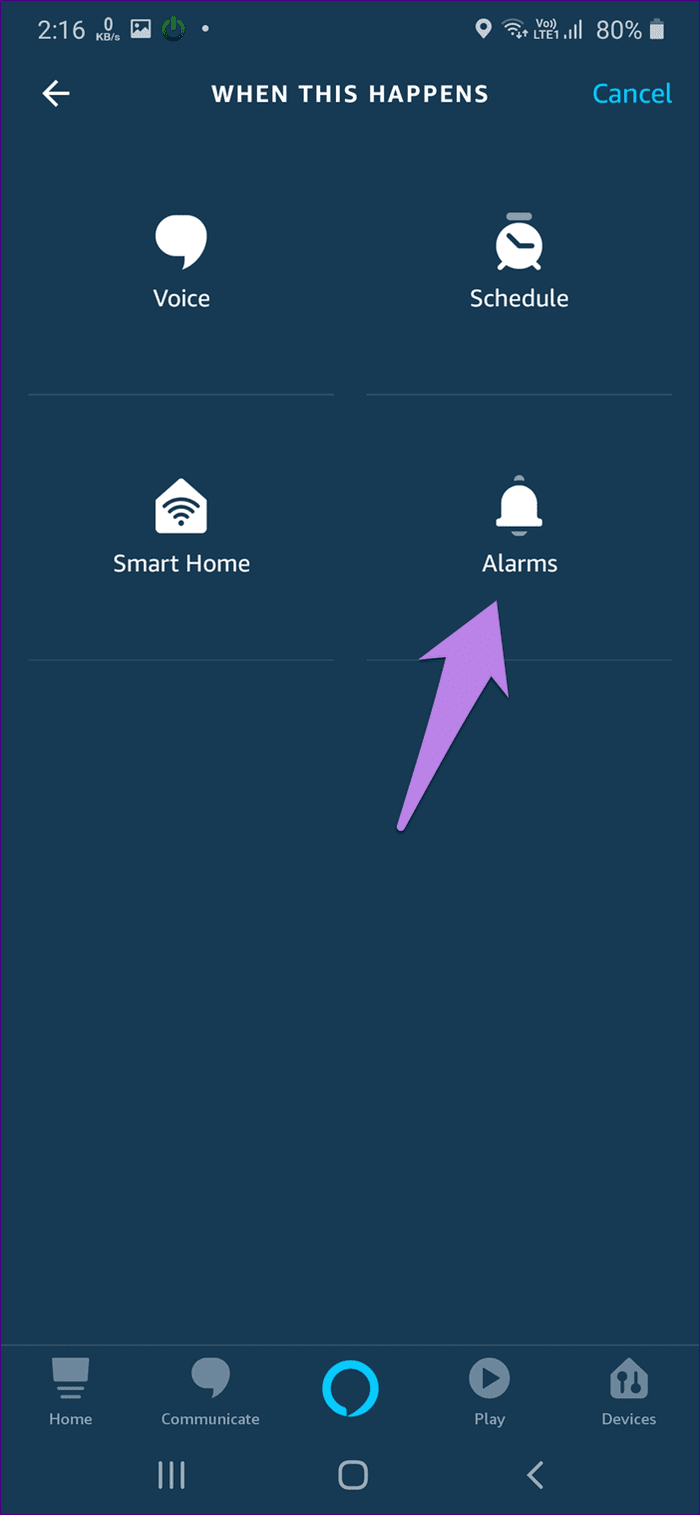 Alexa alarms on echo guide 16