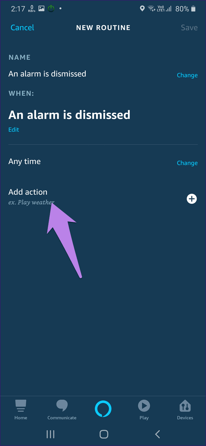 Alexa alarms on echo guide 17