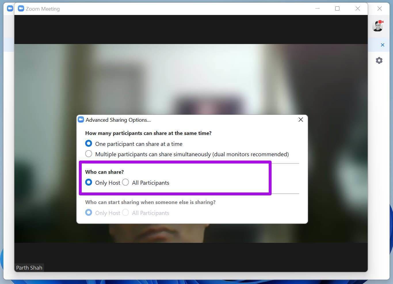 All participants can share screen