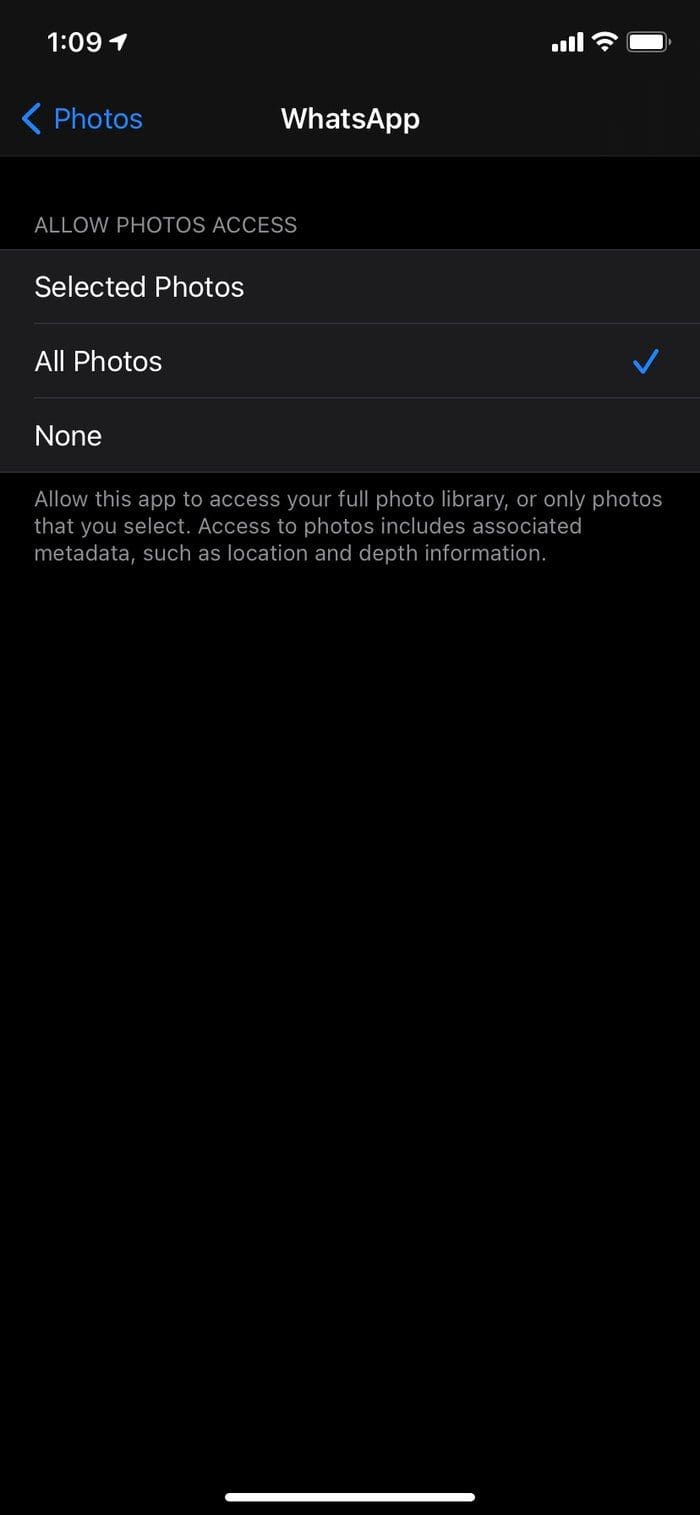 Allow photos access