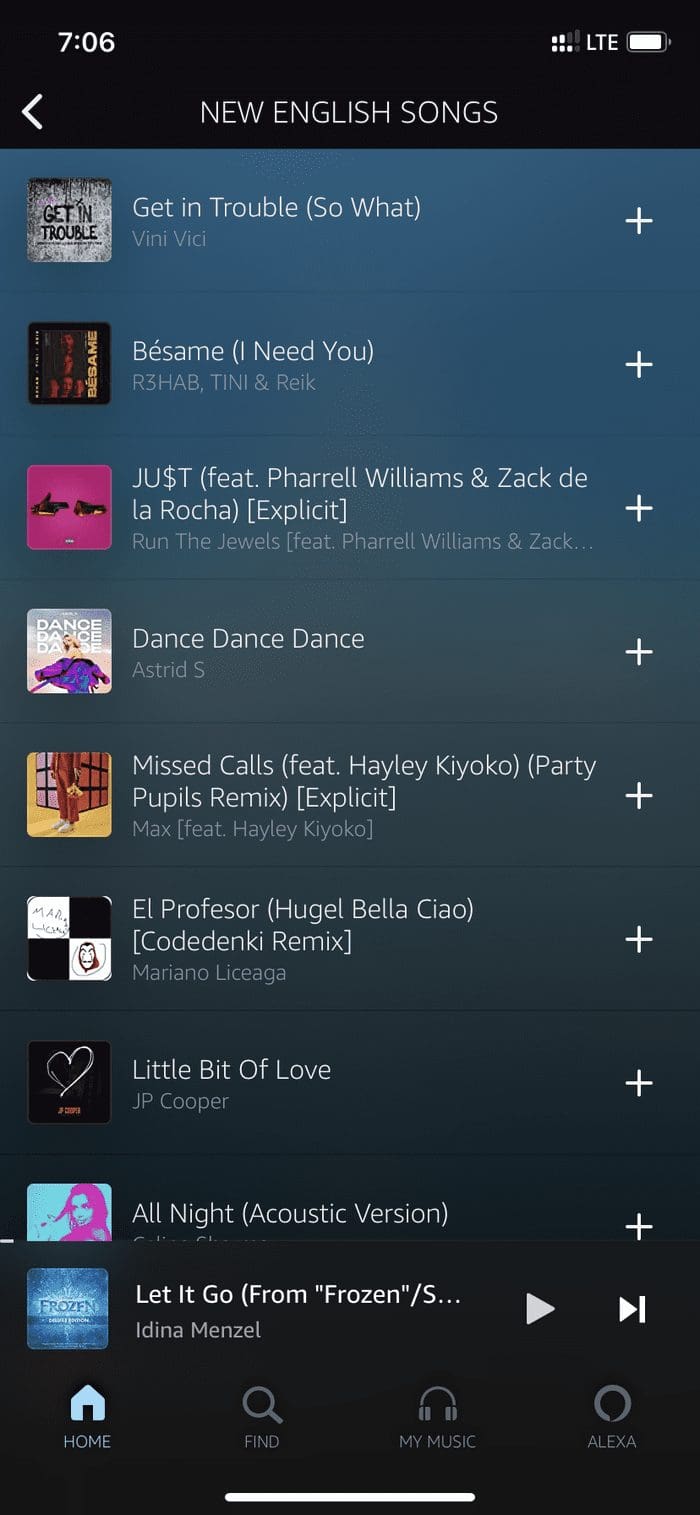 Amazon new songs