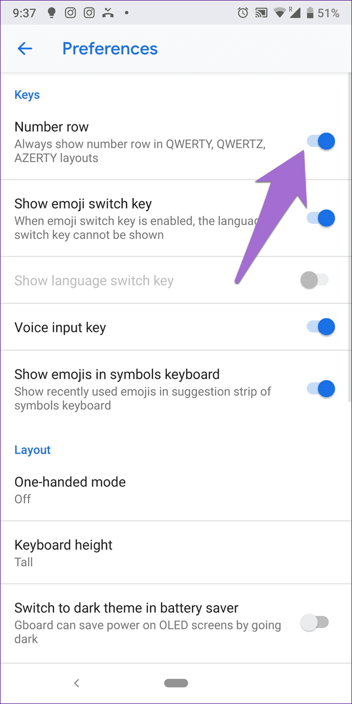 Android Keyboard Number 3