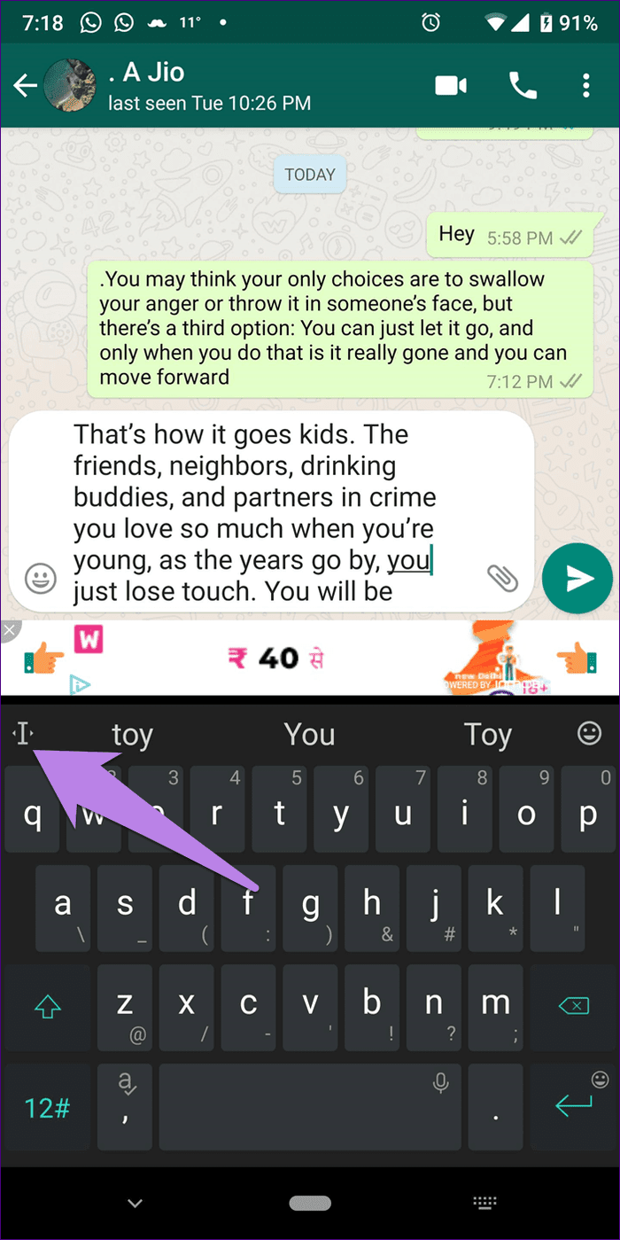Android Keyboard With Arrow Keys 8